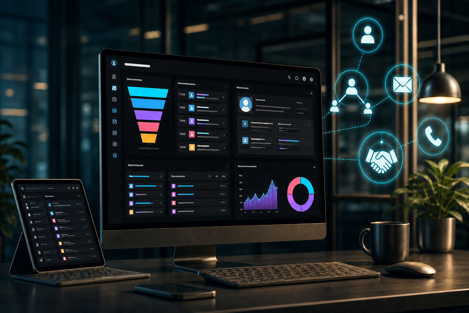 CRM and digital marketing analytics dashboard
