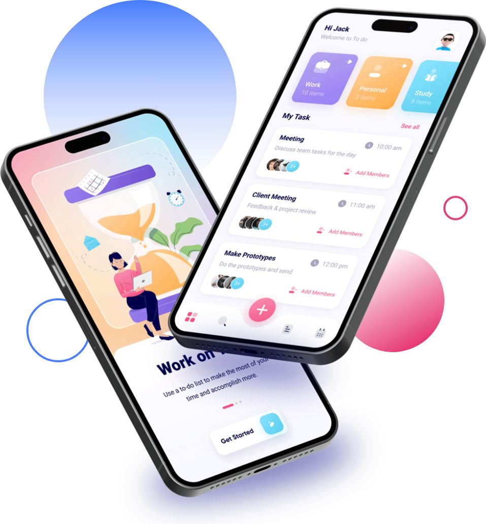 Mobile app development on smartphones