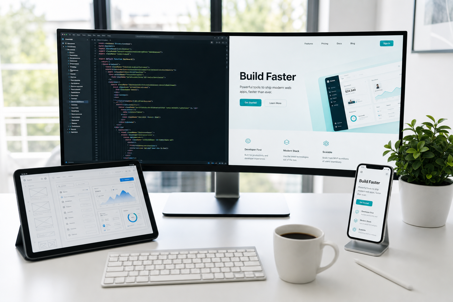 Custom software development workspace